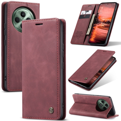 

For OPPO Reno12 F /12 FS 5G CaseMe 013 Multifunctional Horizontal Flip Leather Phone Case(Red)