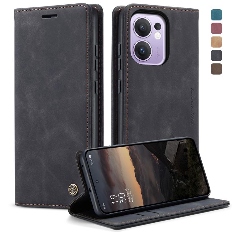 

For OPPO Reno13 F 4G / 5G CaseMe 013 Multifunctional Horizontal Flip Leather Phone Case(Black)