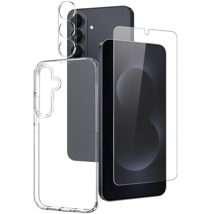 

For Samsung Galaxy S26 5G NORTHJO TPU Case with Screen and Lens Film, Support Fingerprint Unlock(Transparent)
