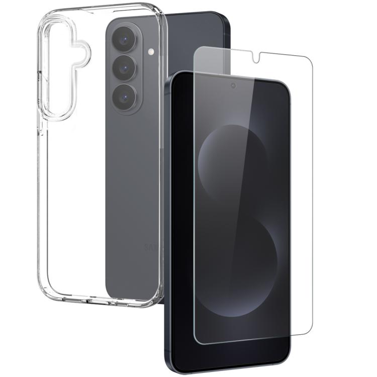 

For Samsung Galaxy S26 5G NORTHJO TPU Case with Screen Film, Support Fingerprint Unlock(Transparent)