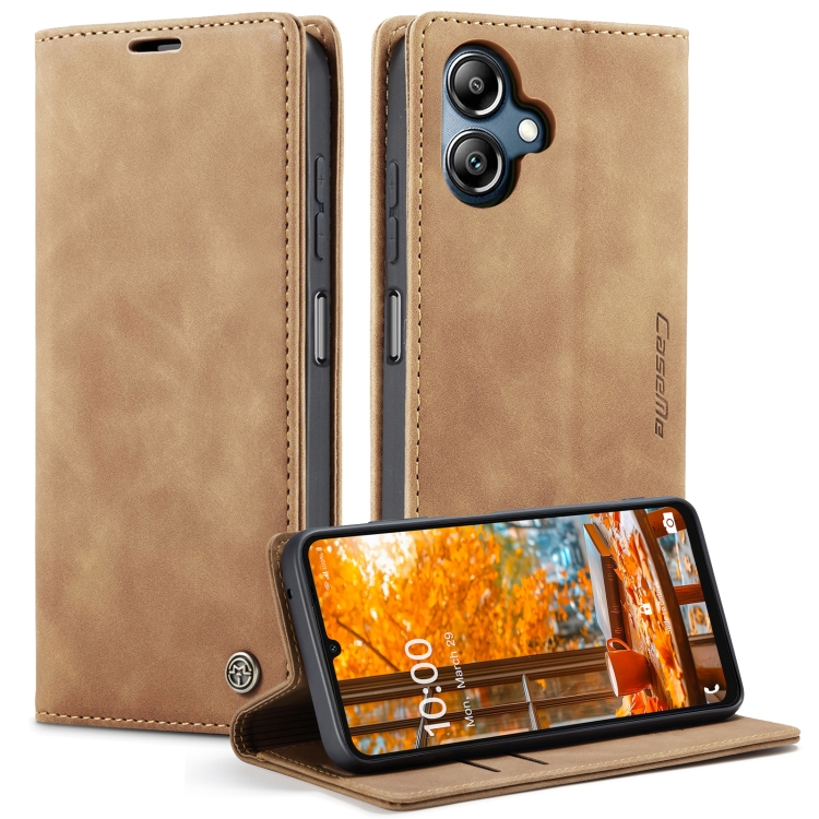 

For Samsung Galaxy A06 CaseMe 013 Multifunctional Horizontal Flip Leather Phone Case(Brown)