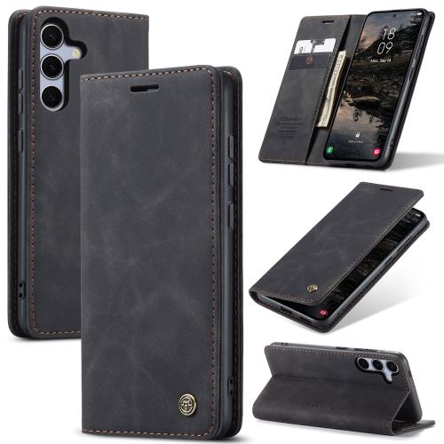 

For Samsung Galaxy S25 5G CaseMe 013 Multifunctional Horizontal Flip Leather Phone Case(Black)