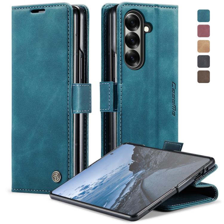 

For Samsung Galaxy Z Fold7 CaseMe 013 Multifunctional Horizontal Flip Leather Phone Case(Blue)