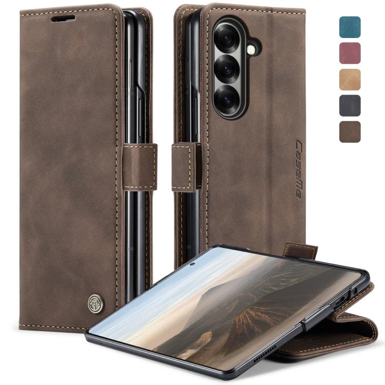 

For Samsung Galaxy Z Fold7 CaseMe 013 Multifunctional Horizontal Flip Leather Phone Case(Coffee)