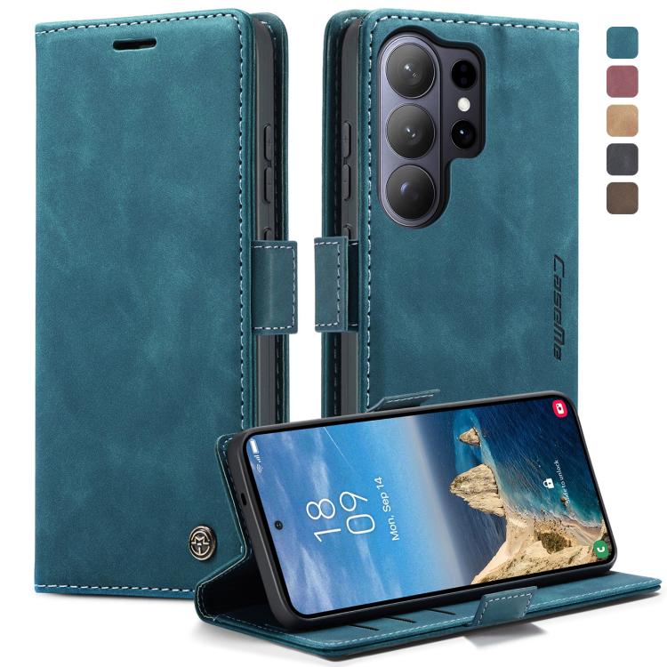 

For Galaxy S26 Ultra 5G CaseMe 013 Multifunctional Horizontal Flip Leather Phone Case(Blue)