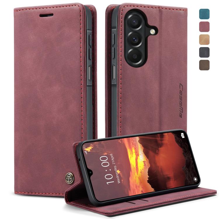 For Galaxy A27 5G CaseMe 013 Multifunctional Horizontal Flip Leather Phone Case(Red)