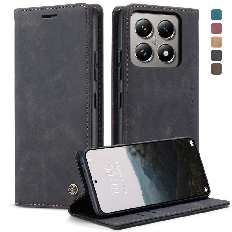 

For Xiaomi 14T Pro CaseMe 013 Multifunctional Horizontal Flip Leather Phone Case(Black)