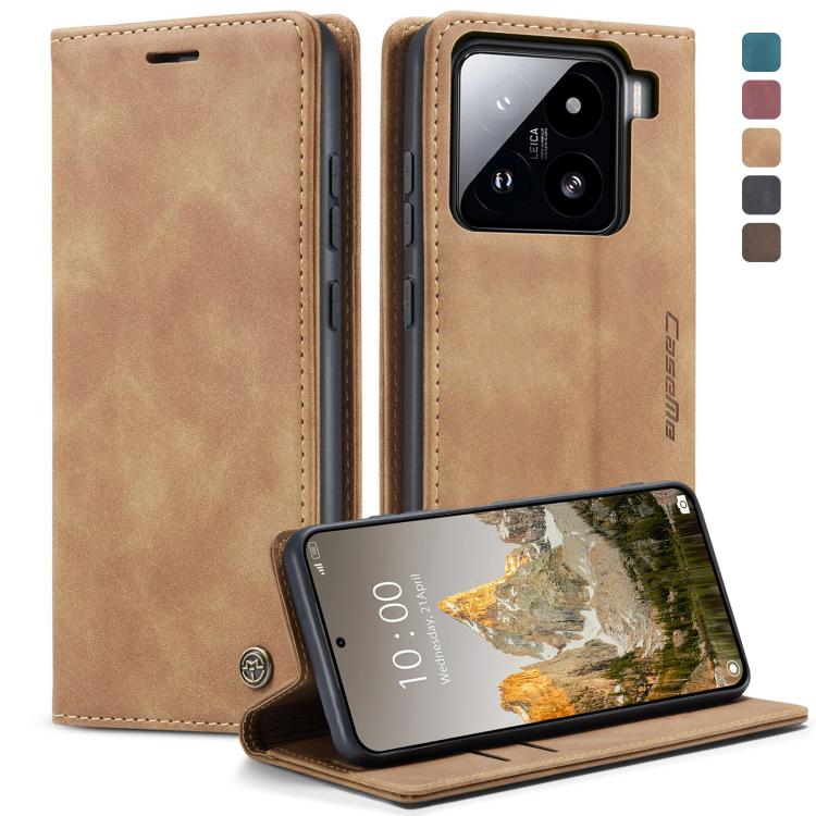

For Xiaomi 15 CaseMe 013 Multifunctional Horizontal Flip Leather Phone Case(Brown)