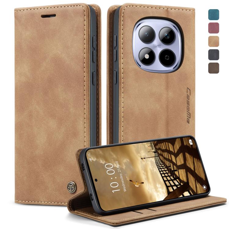

For Redmi Note 15 Pro 4G Global 163.2mm CaseMe 013 Multifunctional Horizontal Flip Leather Phone Case(Brown)