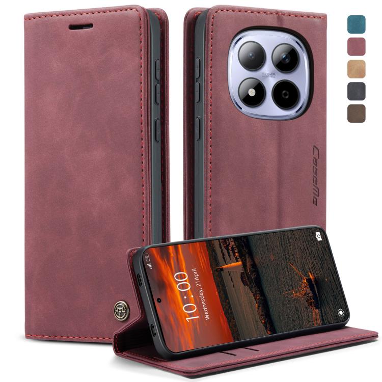 

For Redmi Note 15 Pro 4G Global 163.2mm CaseMe 013 Multifunctional Horizontal Flip Leather Phone Case(Red)
