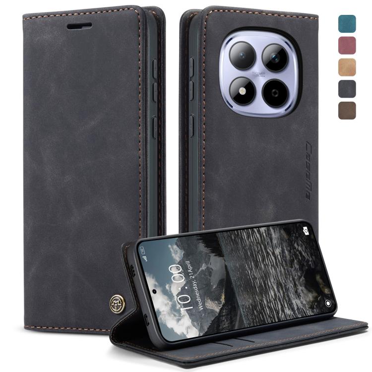 

For Redmi Note 15 Pro 4G Global 163.2mm CaseMe 013 Multifunctional Horizontal Flip Leather Phone Case(Black)