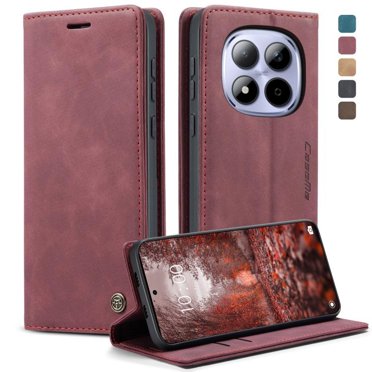 

For Redmi Note 15 Pro 5G Global 163.6mm CaseMe 013 Multifunctional Horizontal Flip Leather Phone Case(Red)