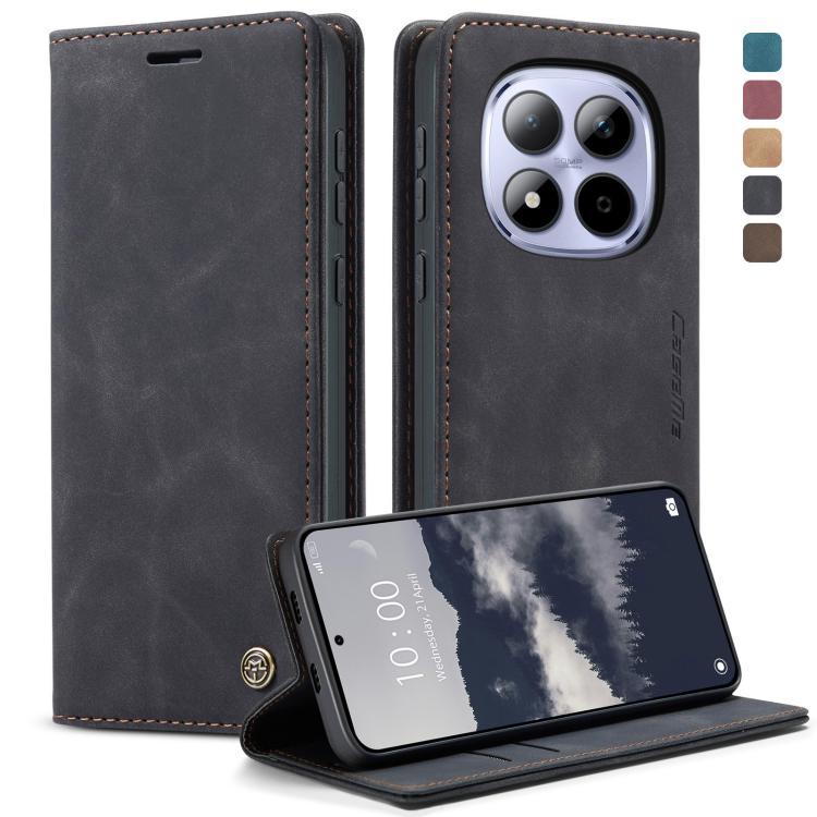 

For Redmi Note 15 Pro 5G Global 163.6mm CaseMe 013 Multifunctional Horizontal Flip Leather Phone Case(Black)