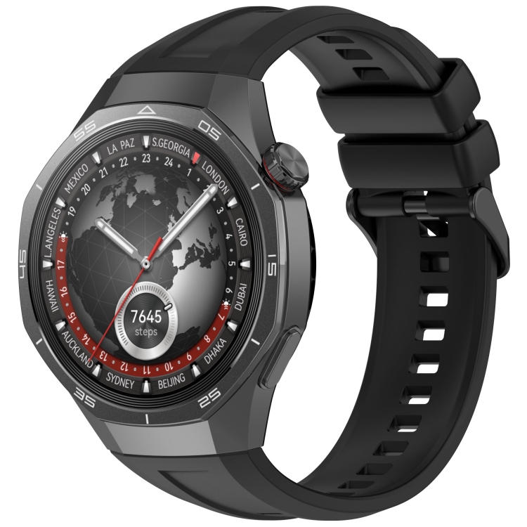 For Huawei Watch GT Pro 46mm Black Steel Buckle Liquid