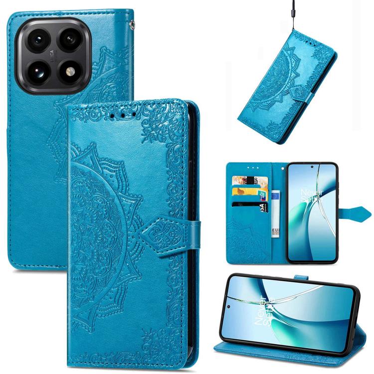 

For Xiaomi 15T Mandala Flower Embossed Leather Phone Case(Blue)