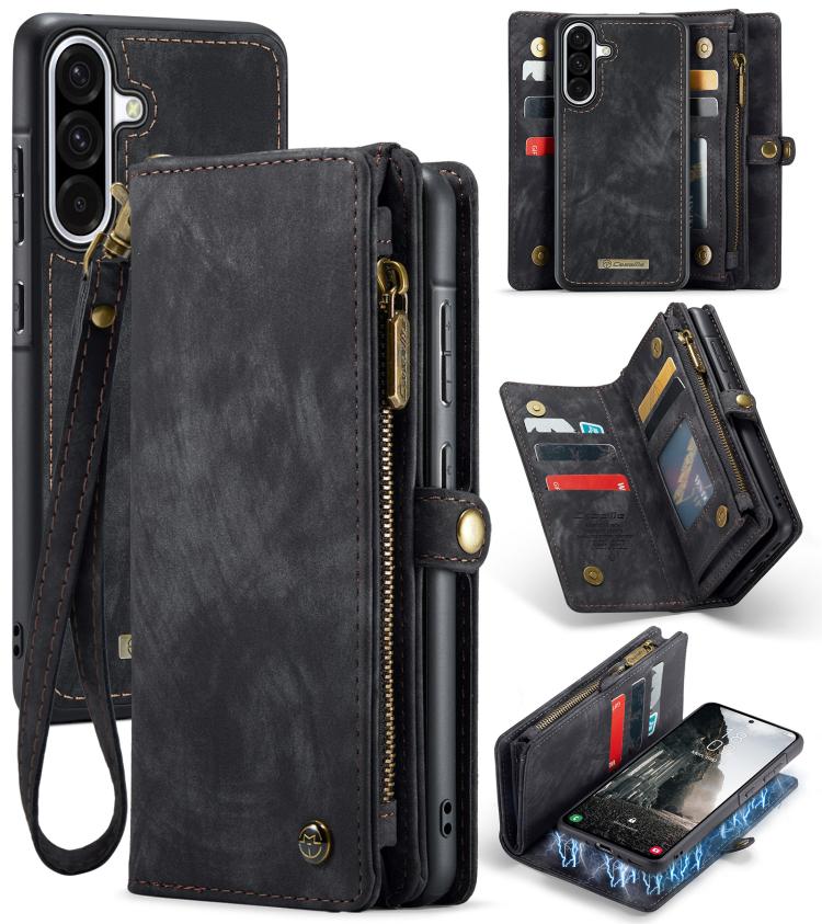

For Samsung Galaxy A36 CaseMe 008 Detachable Multifunctional Leather Phone Case(Black)