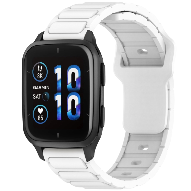 

For Garmin 20mm I-Shaped Silicone Watch Band(White)