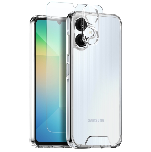 

For Samsung Galaxy A06 4G NORTHJO 3 in 1 Clear Phone Case with Screen Protector Lens Film