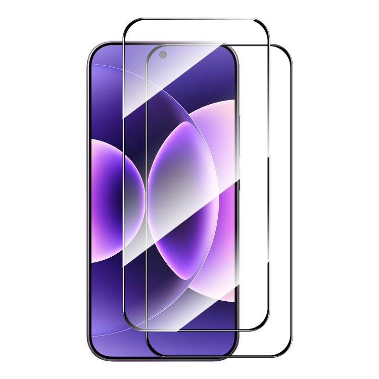 

For Xiaomi 17 Pro Max 2pcs ENKAY Hat-Prince 0.18mm High Aluminum-silicon Tempered Glass Film, Support Ultrasonic Fingerprint Unclock