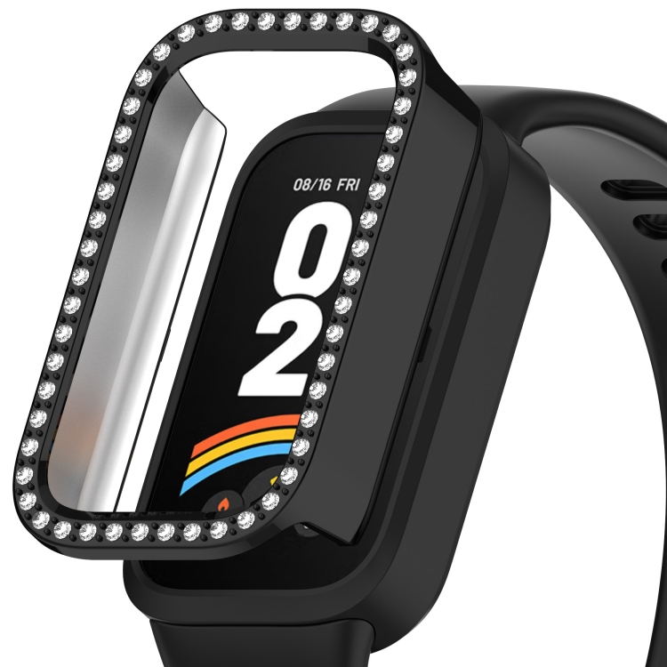 

For Redmi Band 3 Diamond PC Half Coverage Watch Protective Case(Black)