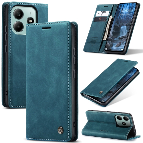 

For Redmi Note 14 5G CaseMe 013 Multifunctional Horizontal Flip Leather Phone Case(Blue)