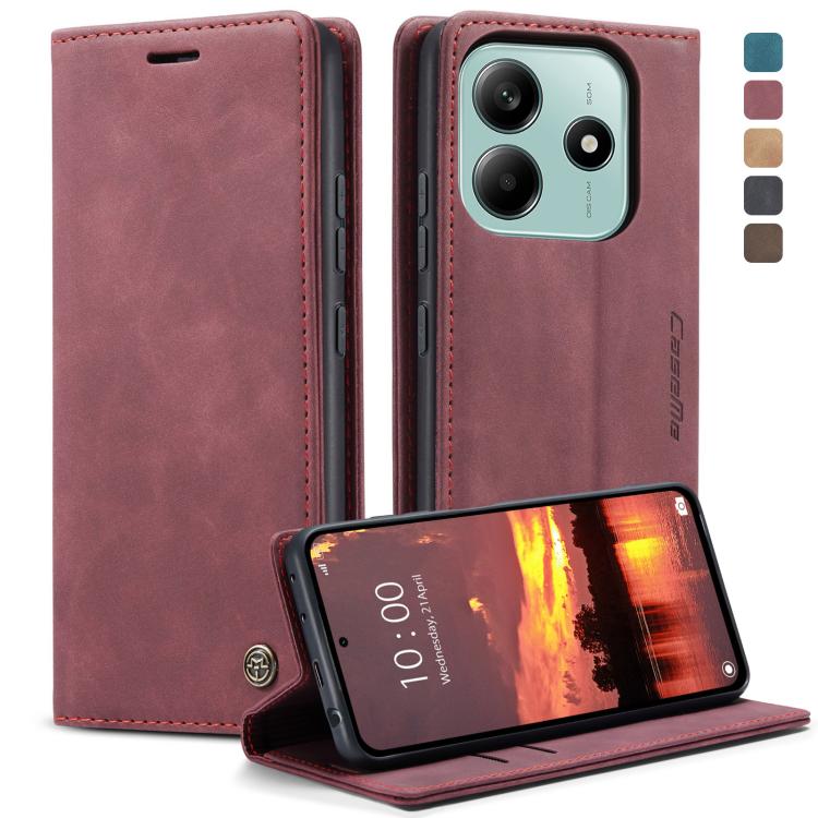 

For Redmi Note 14 5G CaseMe 013 Multifunctional Horizontal Flip Leather Phone Case(Red)