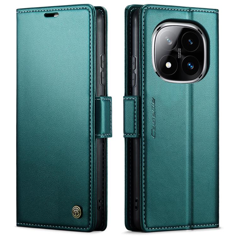

For Redmi Note 14 Pro 4G CaseMe 023 Butterfly Buckle Litchi Texture RFID Anti-theft Leather Phone Case(Green)