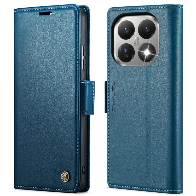

For Xiaomi 15T CaseMe 023 Butterfly Buckle Litchi Texture RFID Anti-theft Leather Phone Case(Blue)