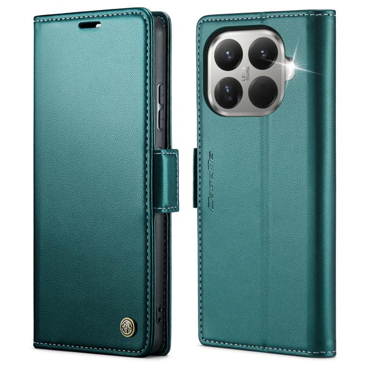 

For Xiaomi 15T Pro CaseMe 023 Butterfly Buckle Litchi Texture RFID Anti-theft Leather Phone Case(Green)