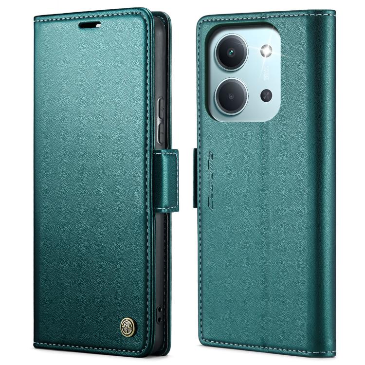 

For Redmi 15C 5G / 4G EU 173mm CaseMe 023 Butterfly Buckle Litchi Texture RFID Anti-theft Leather Phone Case(Green)