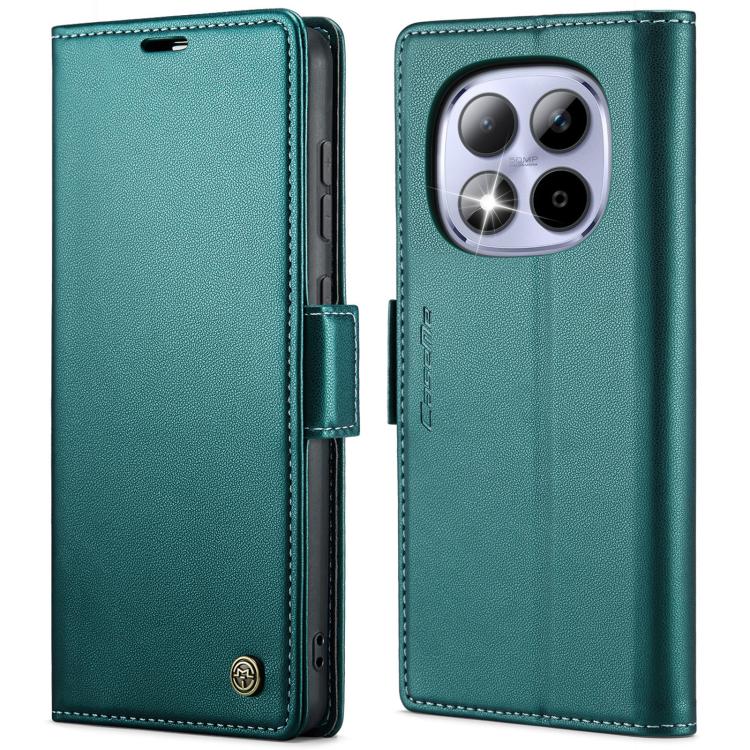 

For Redmi Note 15 Pro 4G Global 163.2mm CaseMe 023 Butterfly Buckle Litchi Texture RFID Anti-theft Leather Phone Case(Green)