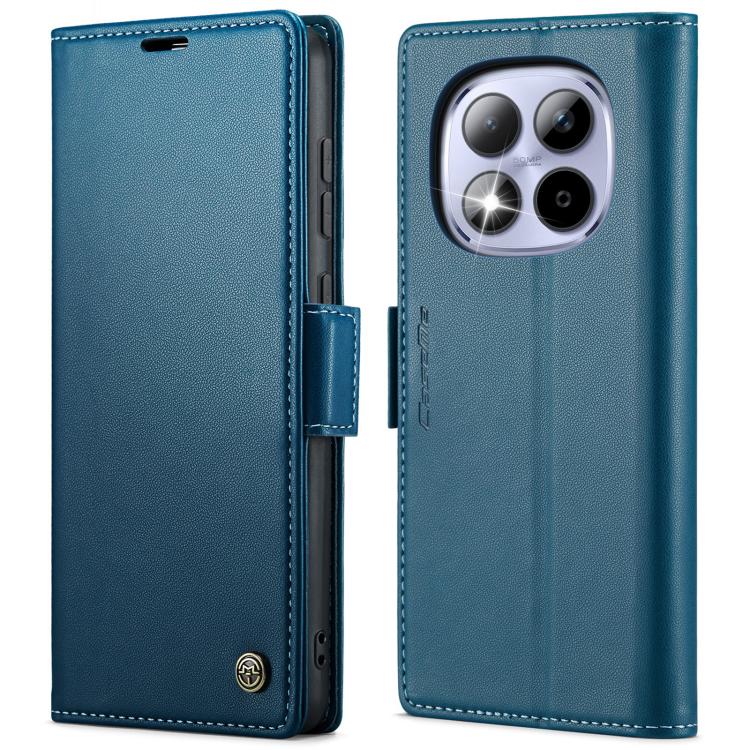 

For Redmi Note 15 Pro 5G Global 163.6mm CaseMe 023 Butterfly Buckle Litchi Texture RFID Anti-theft Leather Phone Case(Blue)