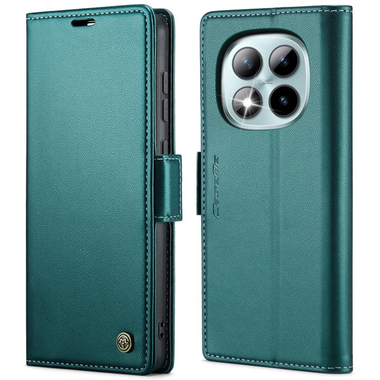 

For Redmi Note 15 Pro+ 5G Global 163.3mm CaseMe 023 Butterfly Buckle Litchi Texture RFID Anti-theft Leather Phone Case(Green)