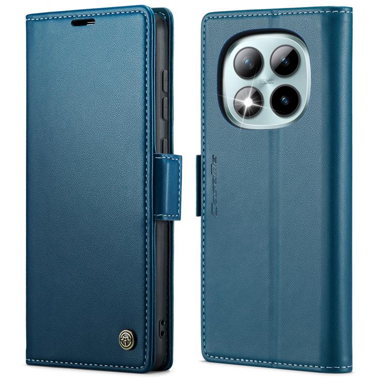 

For Redmi Note 15 Pro+ 5G Global 163.3mm CaseMe 023 Butterfly Buckle Litchi Texture RFID Anti-theft Leather Phone Case(Blue)
