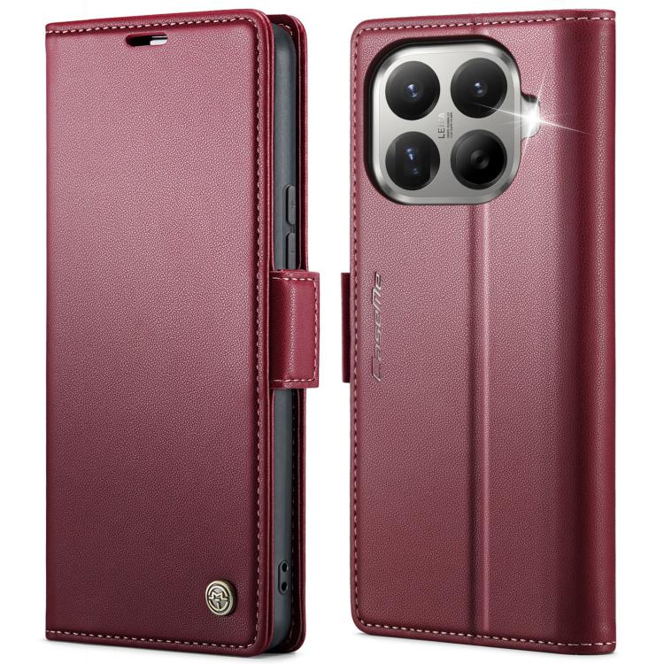 For Xiaomi 17T 5G CaseMe 023 Butterfly Buckle Litchi Texture RFID Anti-theft Leather Phone Case(Red) — купить у Sunsky-online WW