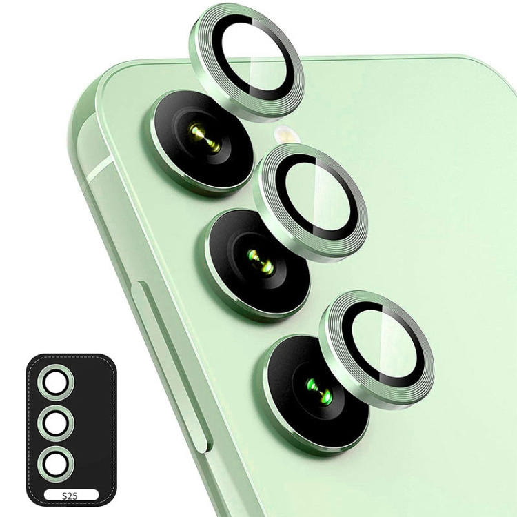

For Samsung Galaxy S25+ 5G ENKAY Hat-Prince 9H Rear Camera Lens Aluminium Alloy Tempered Glass Film(Green)