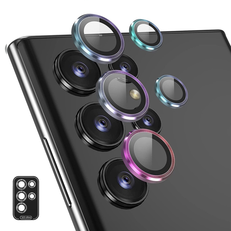 

For Samsung Galaxy S25 Ultra 5G ENKAY Hat-Prince 9H Rear Camera Lens Aluminium Alloy Tempered Glass Film(Colorful)