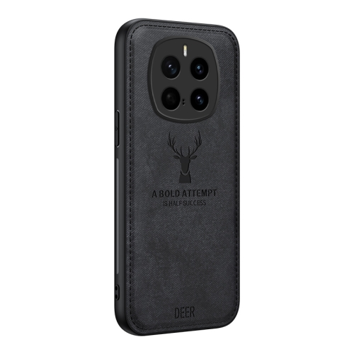 

For Honor Magic7 Pro Deer Head Cloth Skin All-inclusive Phone Case(Black)