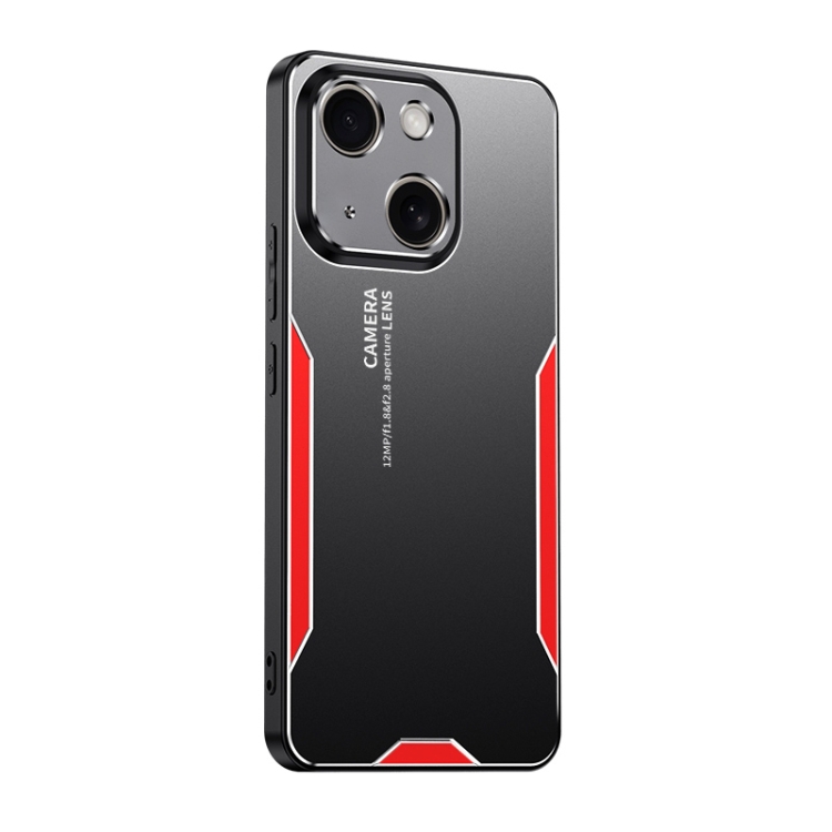 

For iPhone 13 Blade Series TPU Hybrid Metal Phone Case(Red)