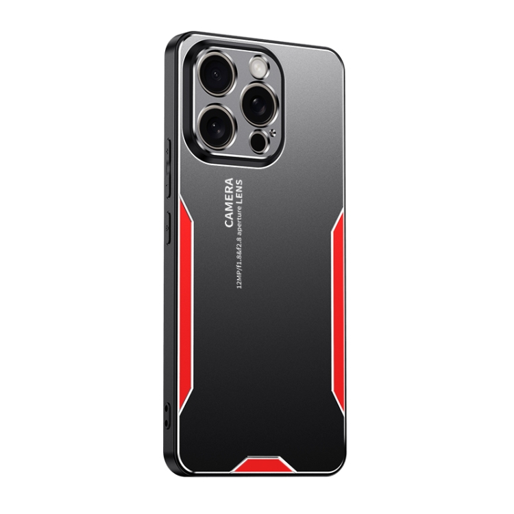 

For iPhone 13 Pro Blade Series TPU Hybrid Metal Phone Case(Red)