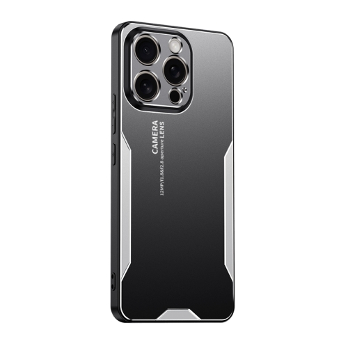 

For iPhone 15 Pro Max Blade Series TPU Hybrid Metal Phone Case(Silver)