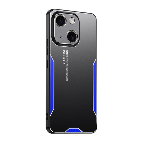 

For iPhone 15 Blade Series TPU Hybrid Metal Phone Case(Blue)