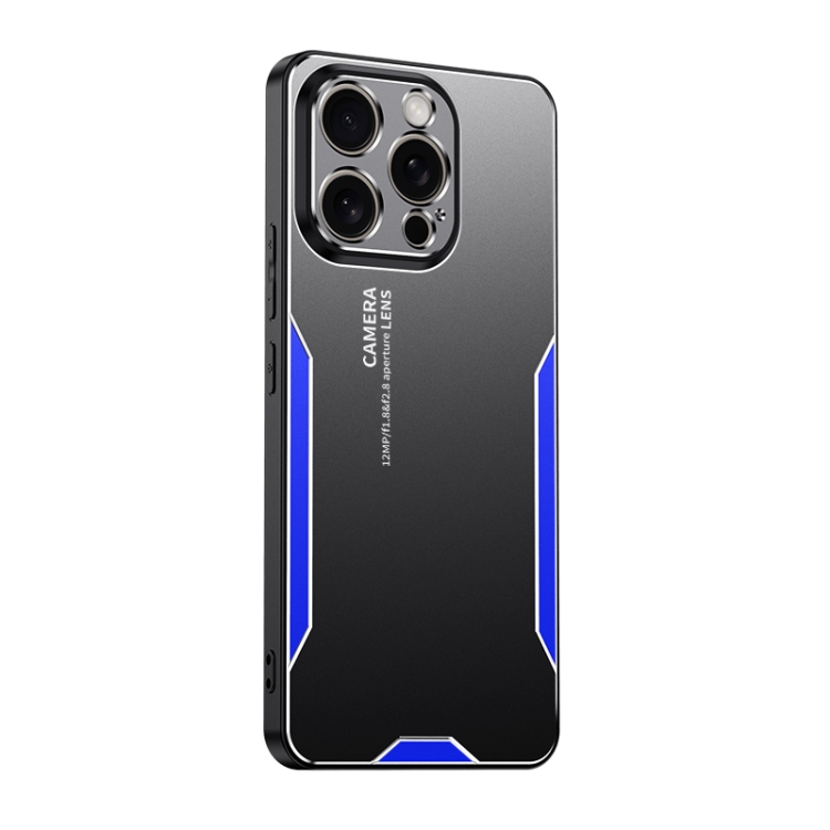 

For iPhone 16 Pro Blade Series TPU Hybrid Metal Phone Case(Blue)