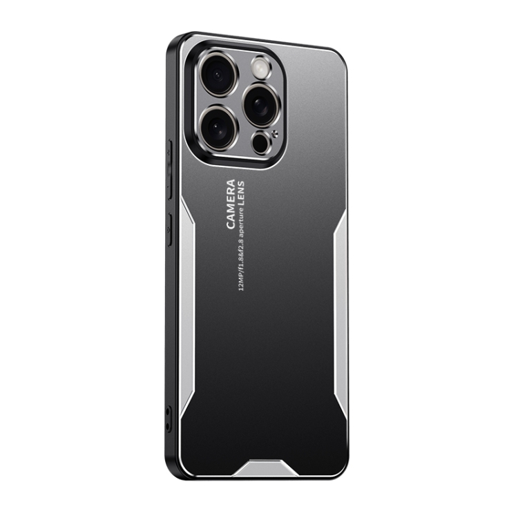 

For iPhone 12 Pro Max Blade Series TPU Hybrid Metal Phone Case(Silver)