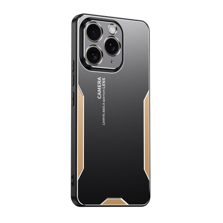 

For iPhone 11 Pro Max Blade Series TPU Hybrid Metal Phone Case(Gold)