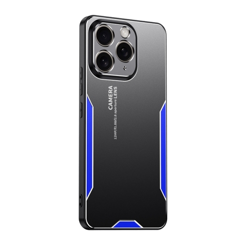 

For iPhone 11 Pro Max Blade Series TPU Hybrid Metal Phone Case(Blue)