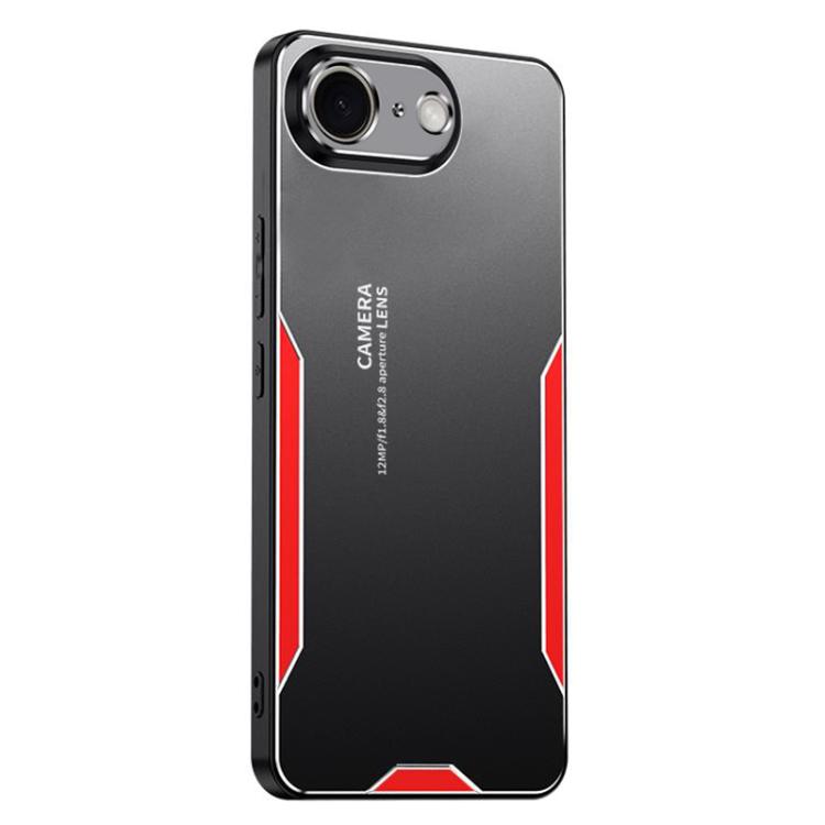

For iPhone 16e Blade Series TPU Hybrid Metal Phone Case(Red)