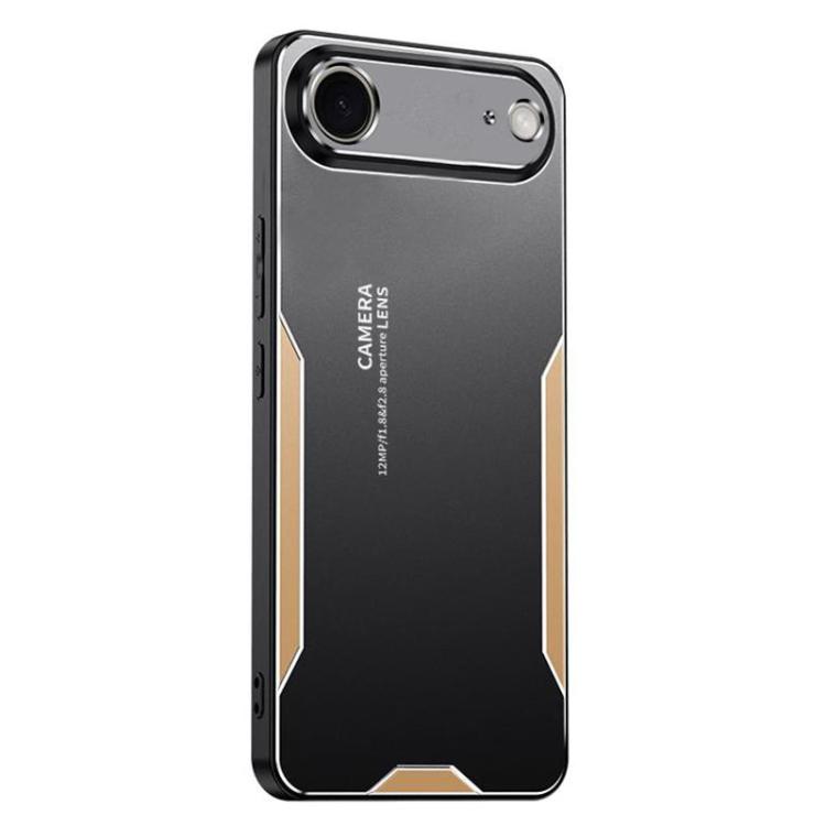 

For iPhone Air Blade Series TPU Hybrid Metal Phone Case(Gold)