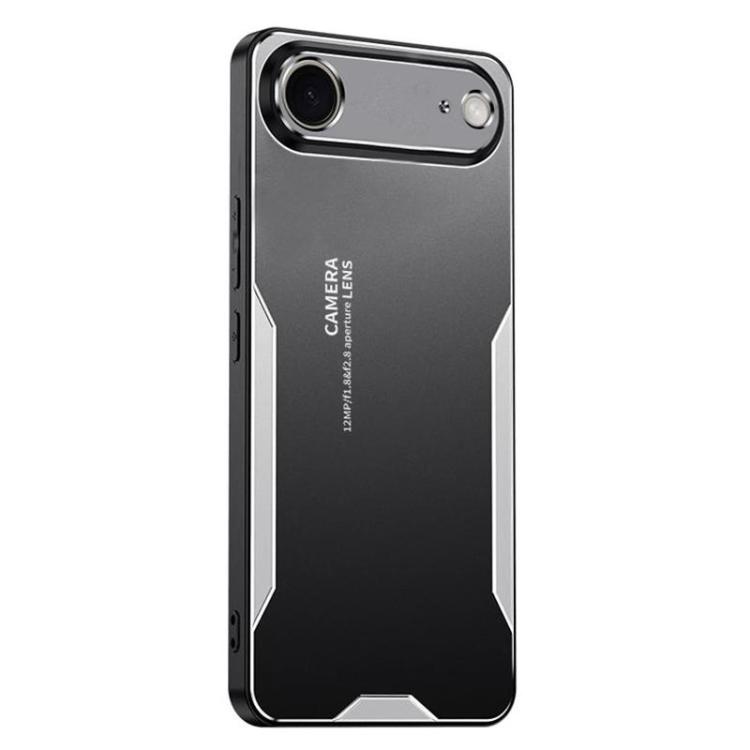 

For iPhone Air Blade Series TPU Hybrid Metal Phone Case(Silver)