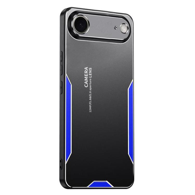 

For iPhone Air Blade Series TPU Hybrid Metal Phone Case(Blue)